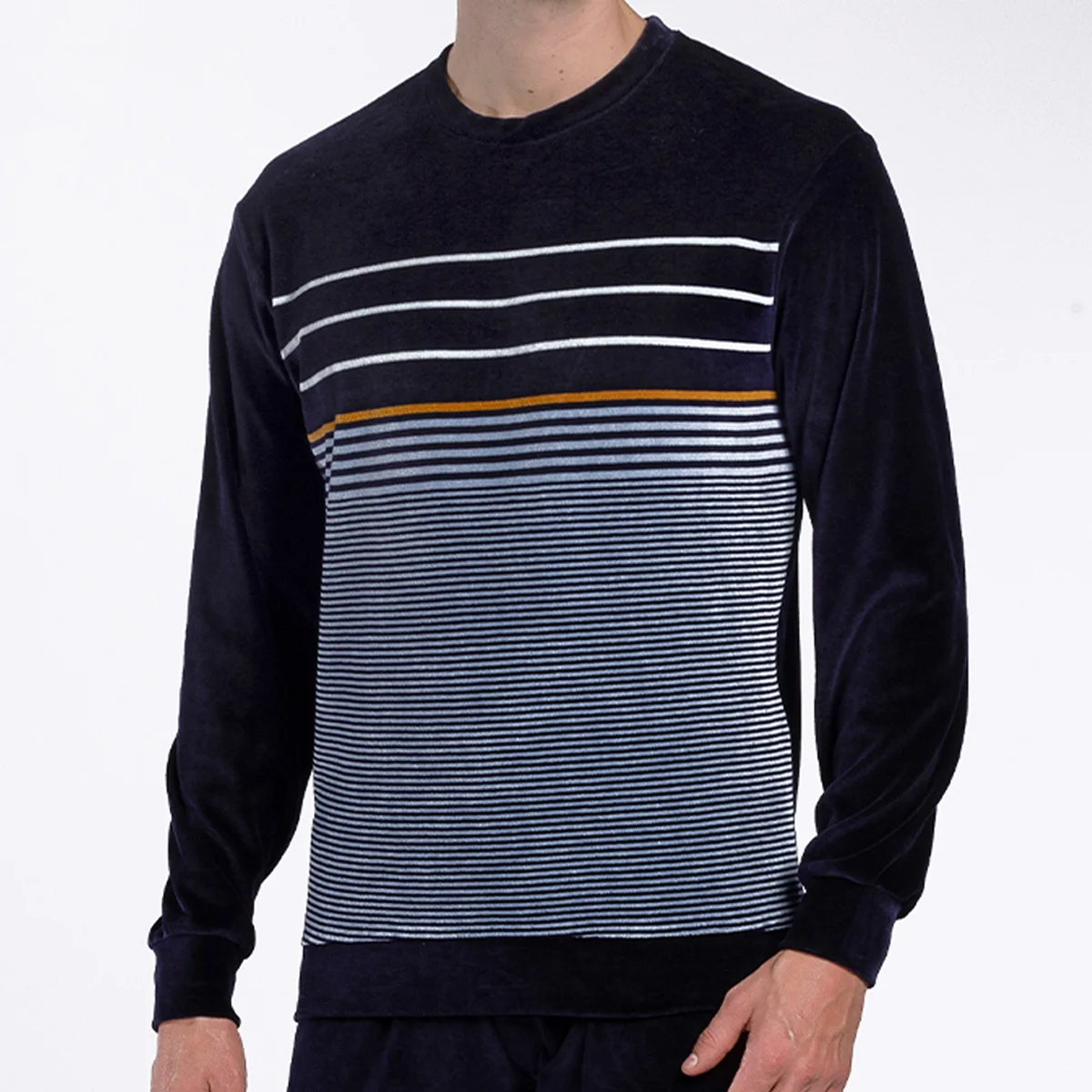 Pyjama homme EPICE rayé/bleu foncé