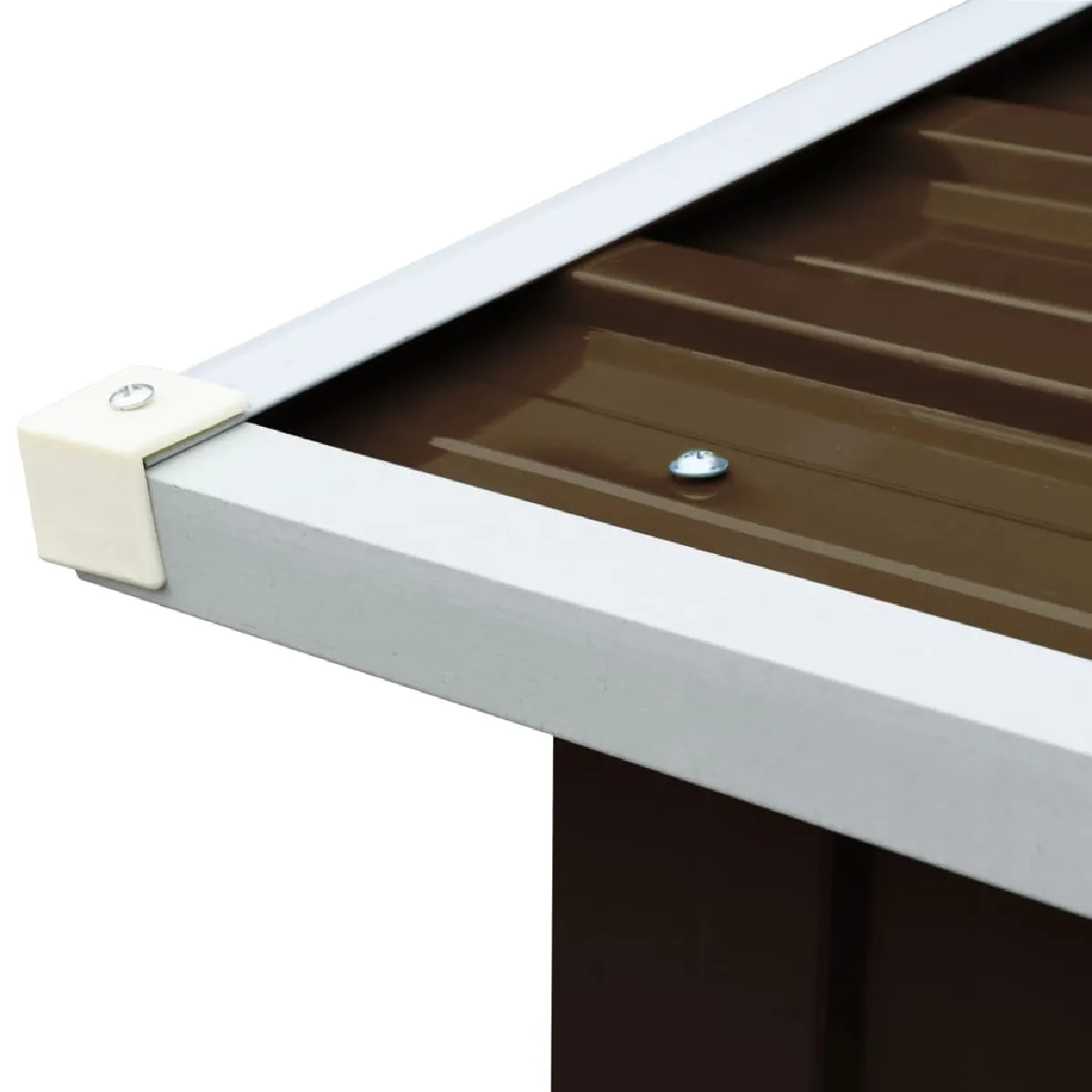 vidaXL Abri de stockage de bois Acier Marron