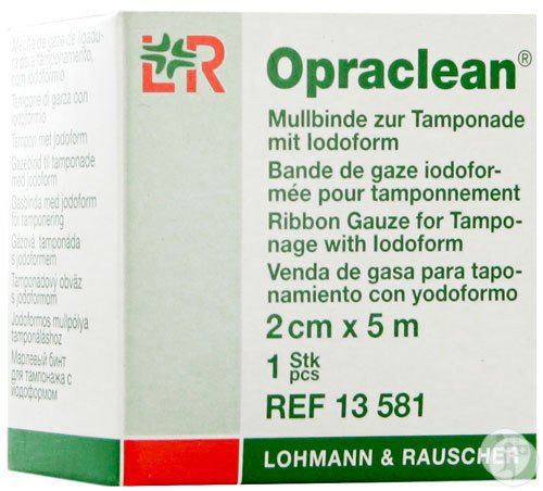 Lohmann & Rauscher Opraclean Bande De Gaze Iodoformée 2cmx5m 1 Pièce (13581)
