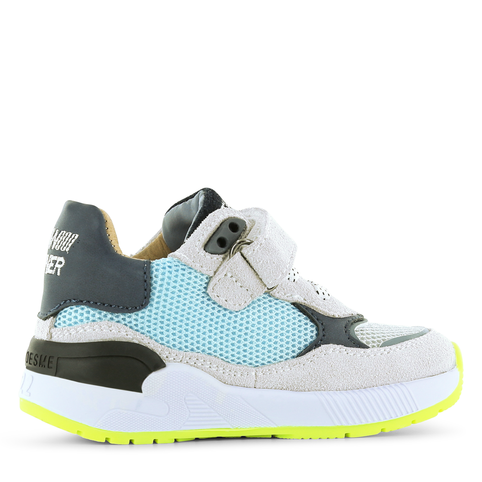 Shoesme grijs-gele sneaker Leer, Microleer | Jongens schoenen
