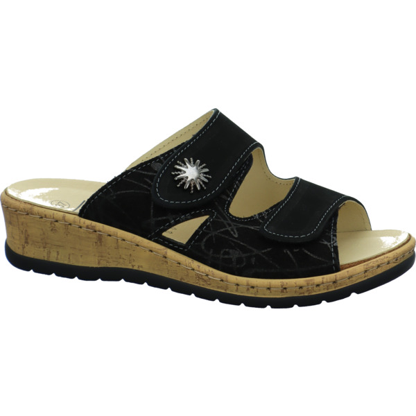 Flash/Nubuk (3513.94/Wechselfussbett 9909) /0101 schwarz/schwarz-