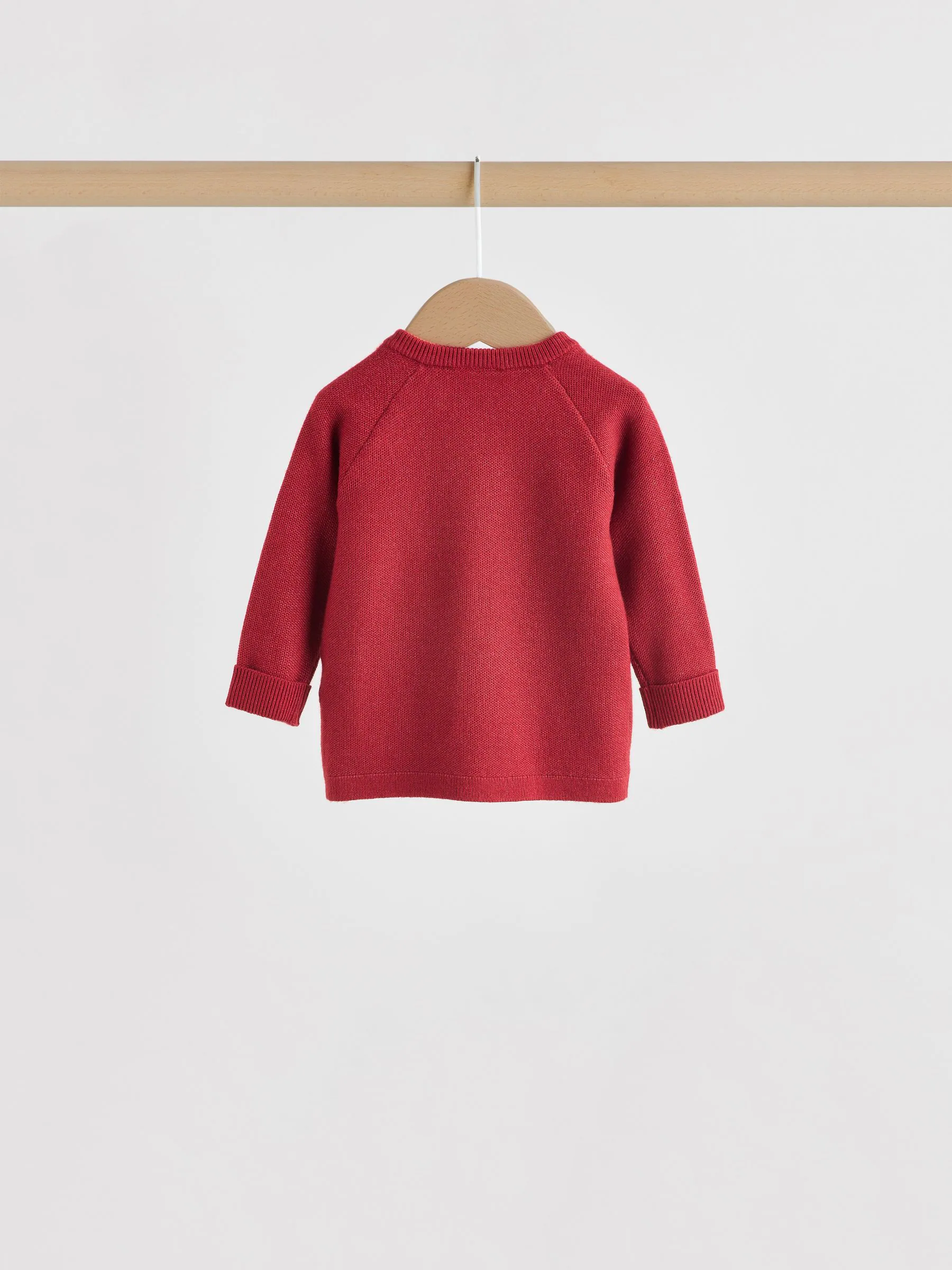 Rood - Babyset met gebreide trui en legging (0mnd-2jr)