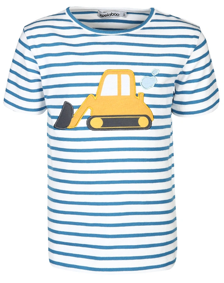 T-Shirt BAGGER BODO gestreift in weiß/blau
