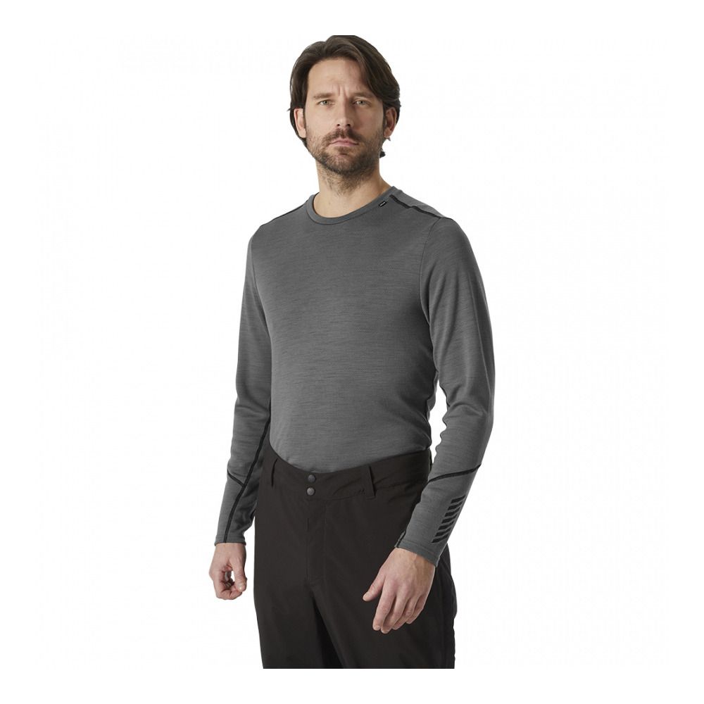 Helly Hansen LIFA MERINO MIDWEIGHT CREW - Sous-couche Homme concrete