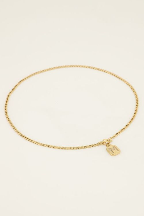 Schakelketting met zirkonia initial