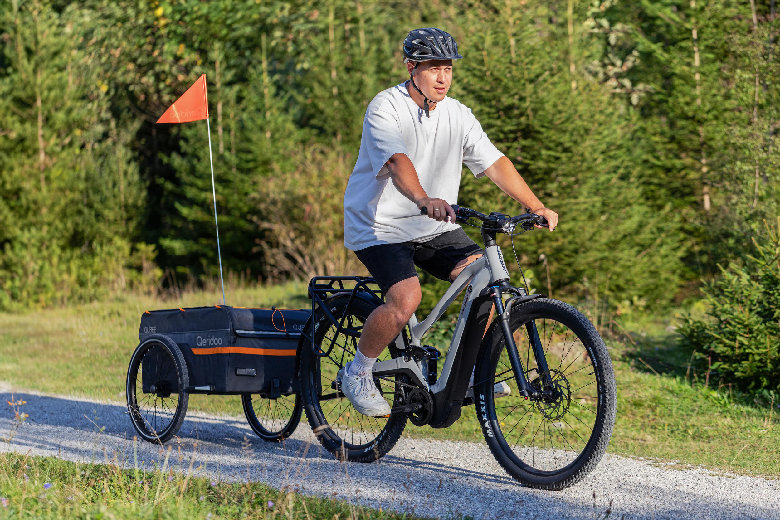 Qeridoo Fahrradanhänger Qubee XL Grey