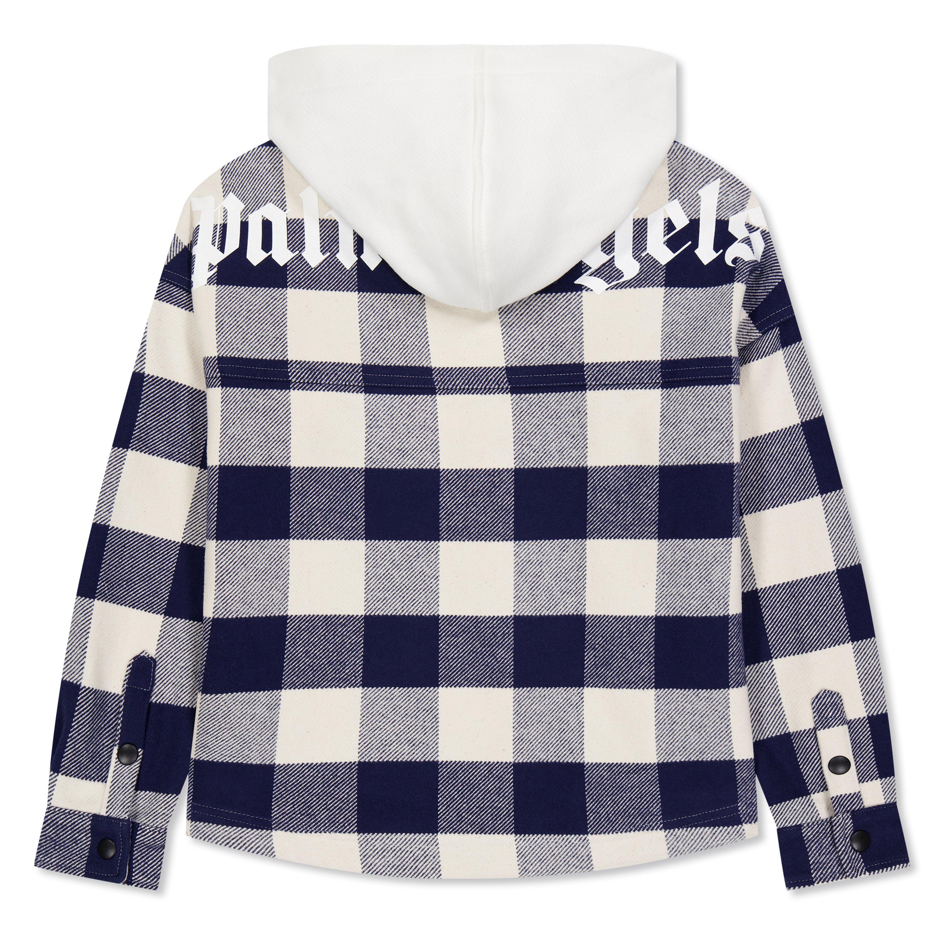 Palm Angels Check Overshirt Hoodie Juniors