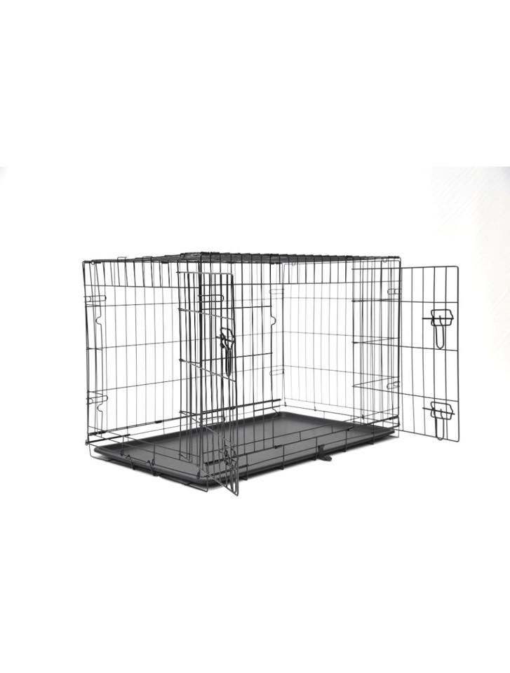 Nordic Paws - Wire cage black M 47 x 77 x 55 cm- (540058529736)