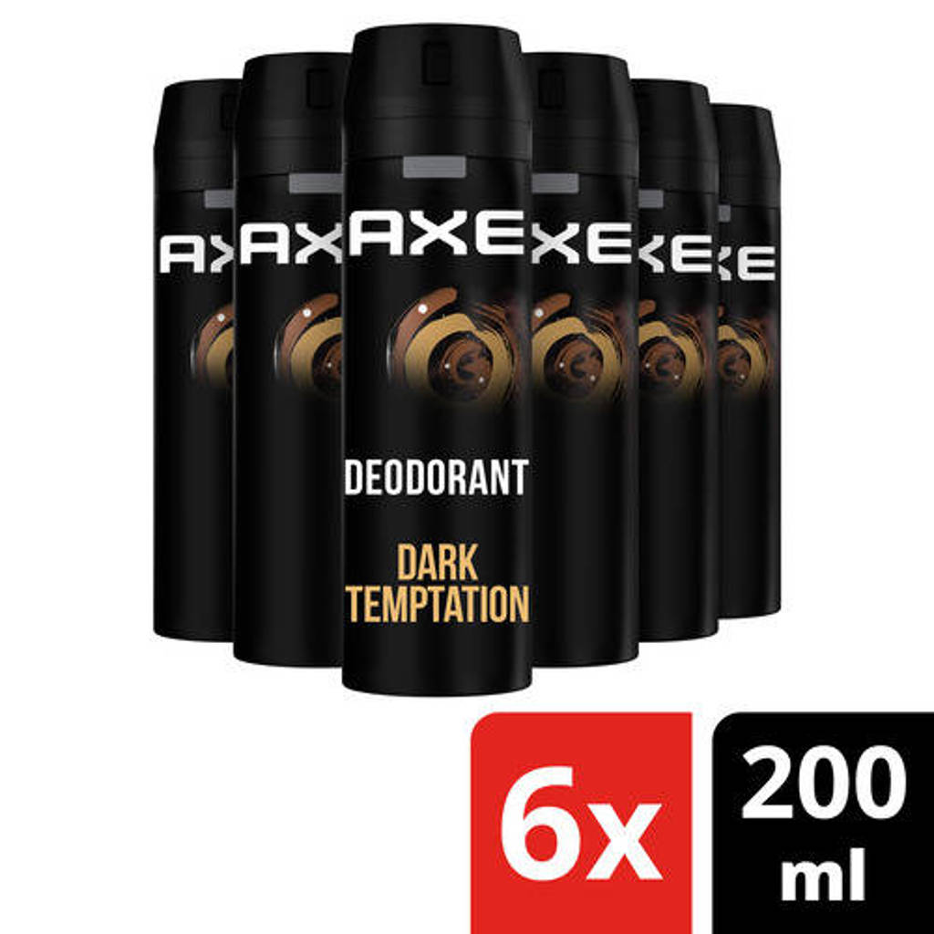Axe = fris!Dark Temptation deodorant bodyspray - 6 x 200 ml
