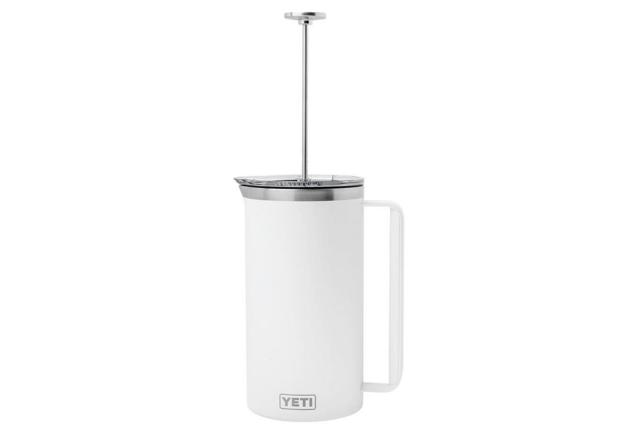 Yeti Rambler French Press 64oz Twist-To-Lock Lid, White, thermos french press, 1.9L