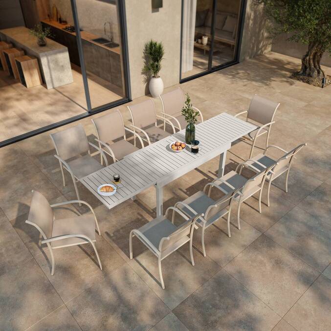 Fauteuil de jardin empilable PIAZZA Lin & Argile