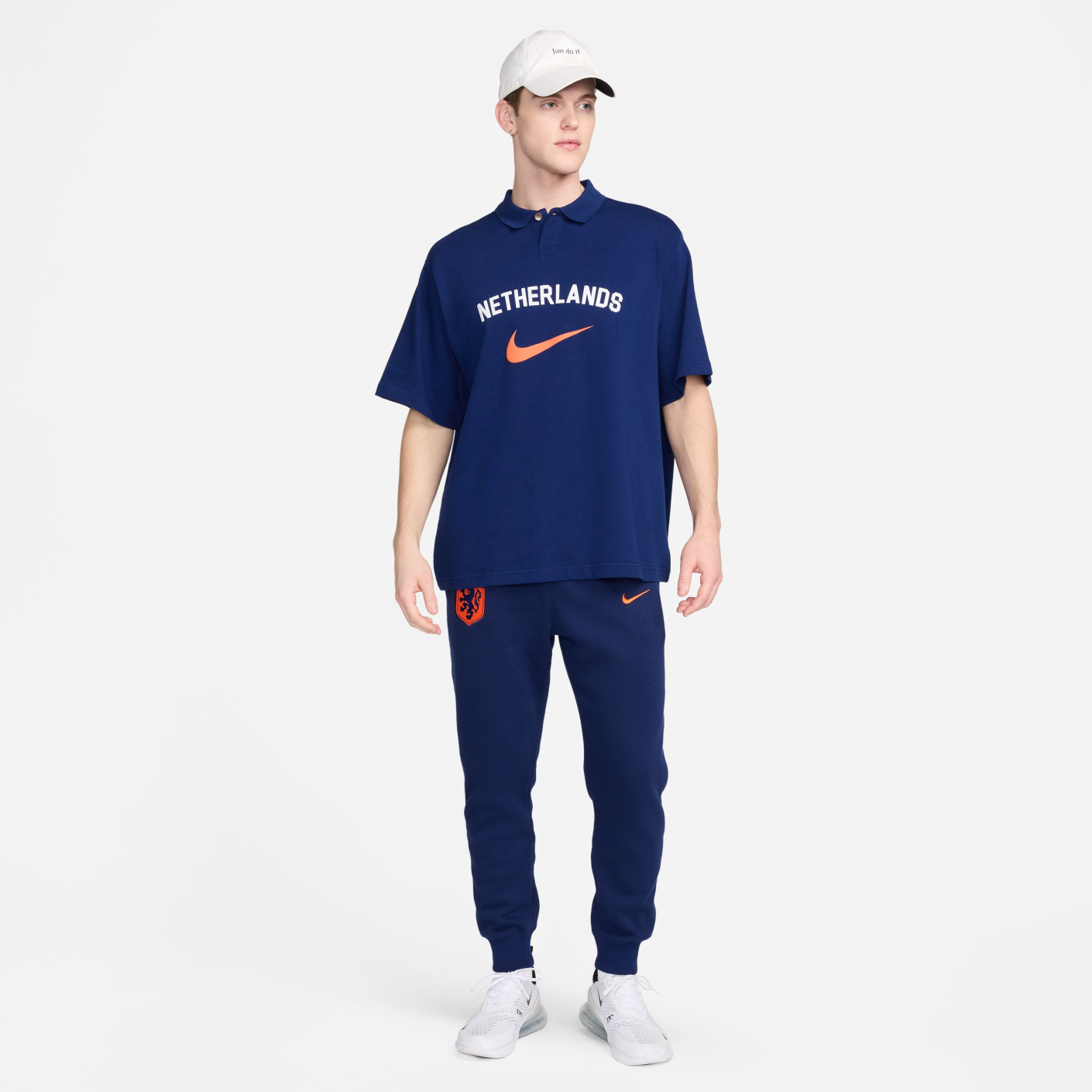 Nike Nederland Sportswear Club Joggingbroek 2024-2026 Blauw Oranje