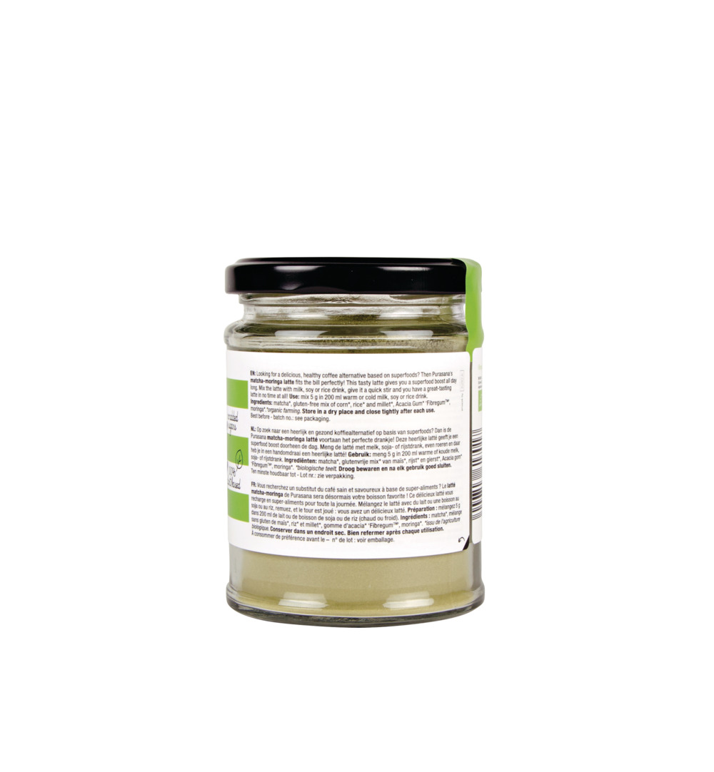 Purasana Latte Matcha Moringa Vegan Bio (120 gr)