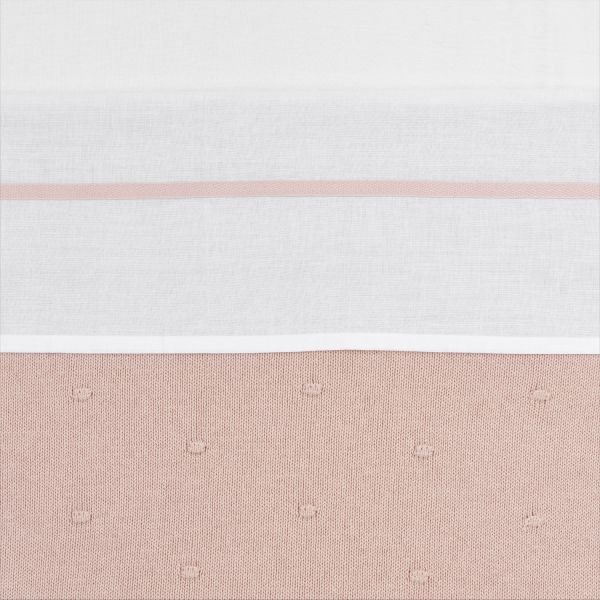 Meyco Wieglaken Wit Met Bies 75 x 100 cm Soft Pink