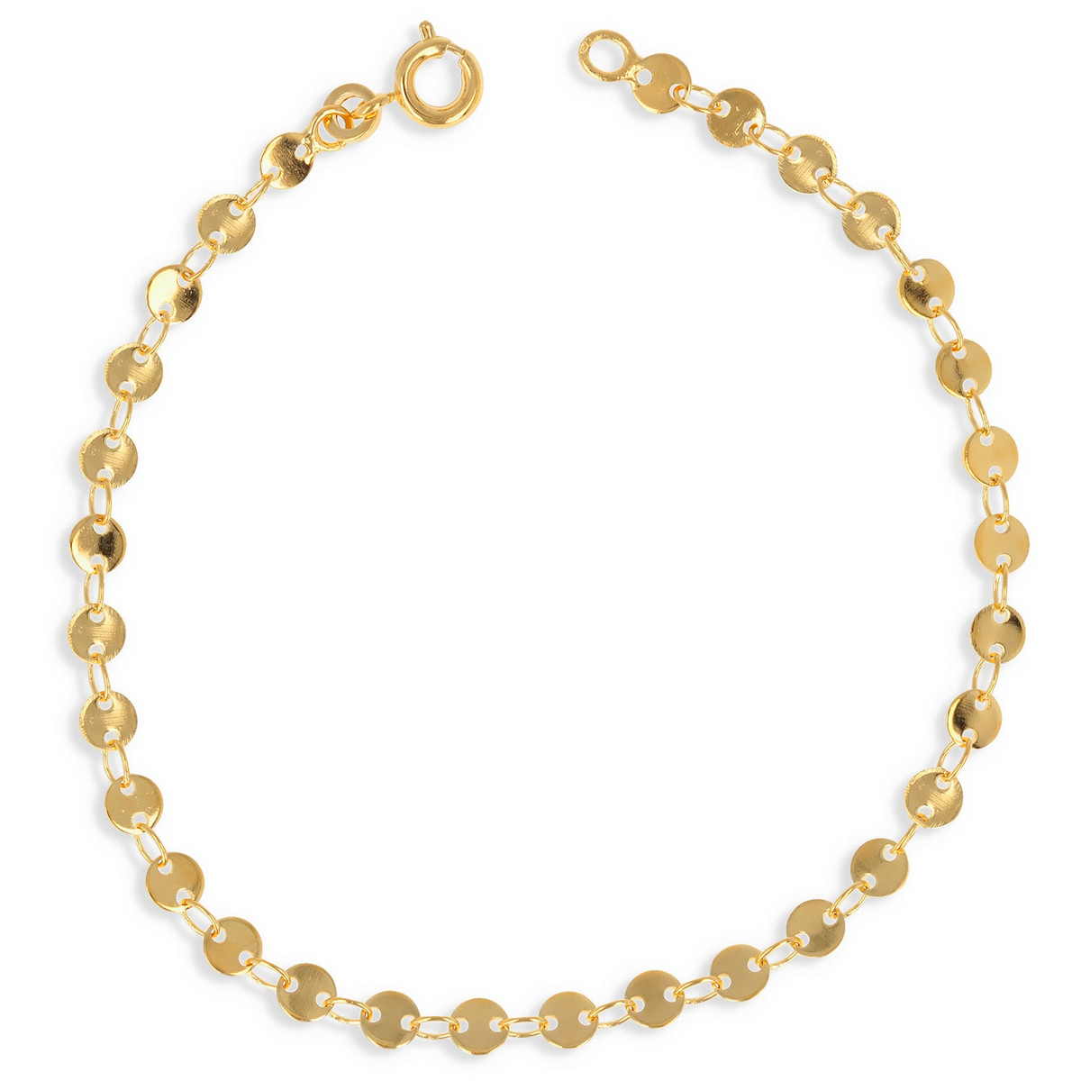 Collier plaqué or pastille ronde 45cm