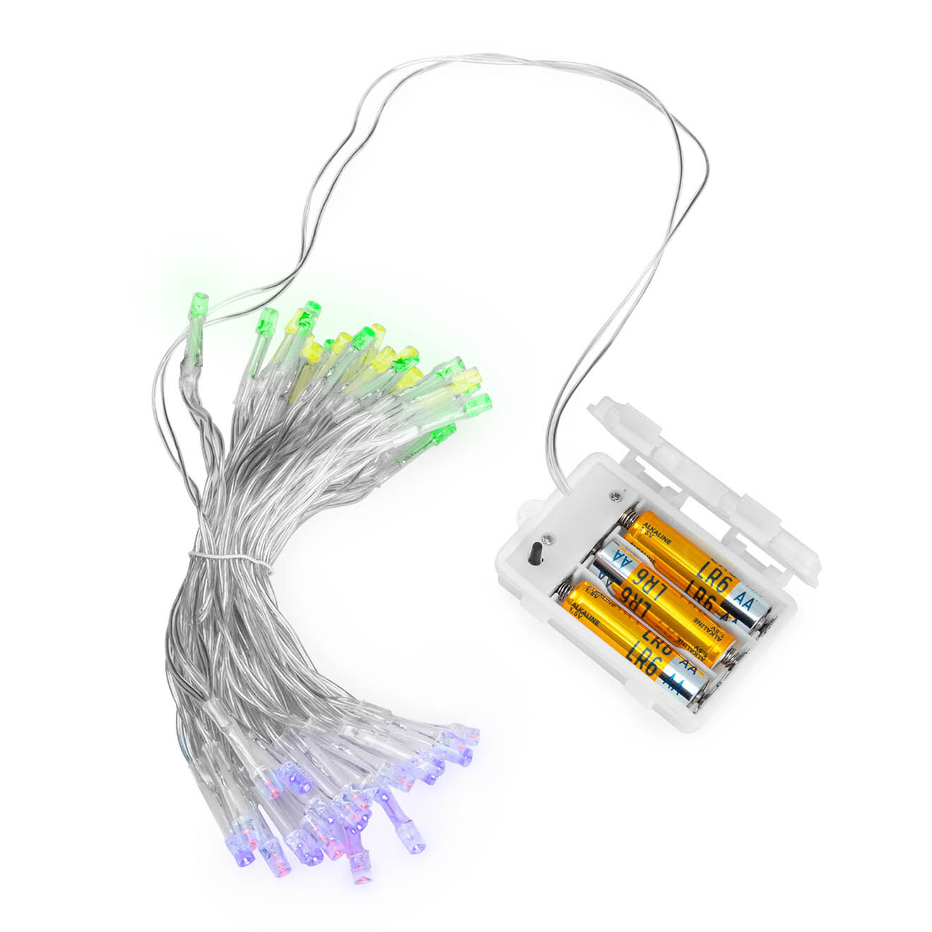 Pratik Garden Guirlande à piles 50 LED blanche - 10.3 m