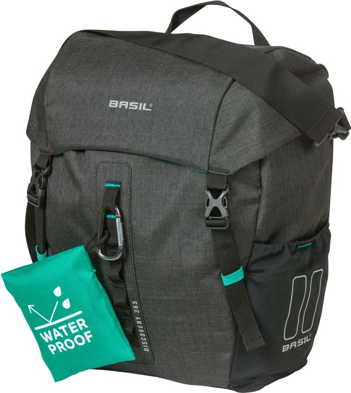 Basil Discovery 365D Enkele Fietstas M - Lichtgewich - Compac - Waterdicht - Zwart
