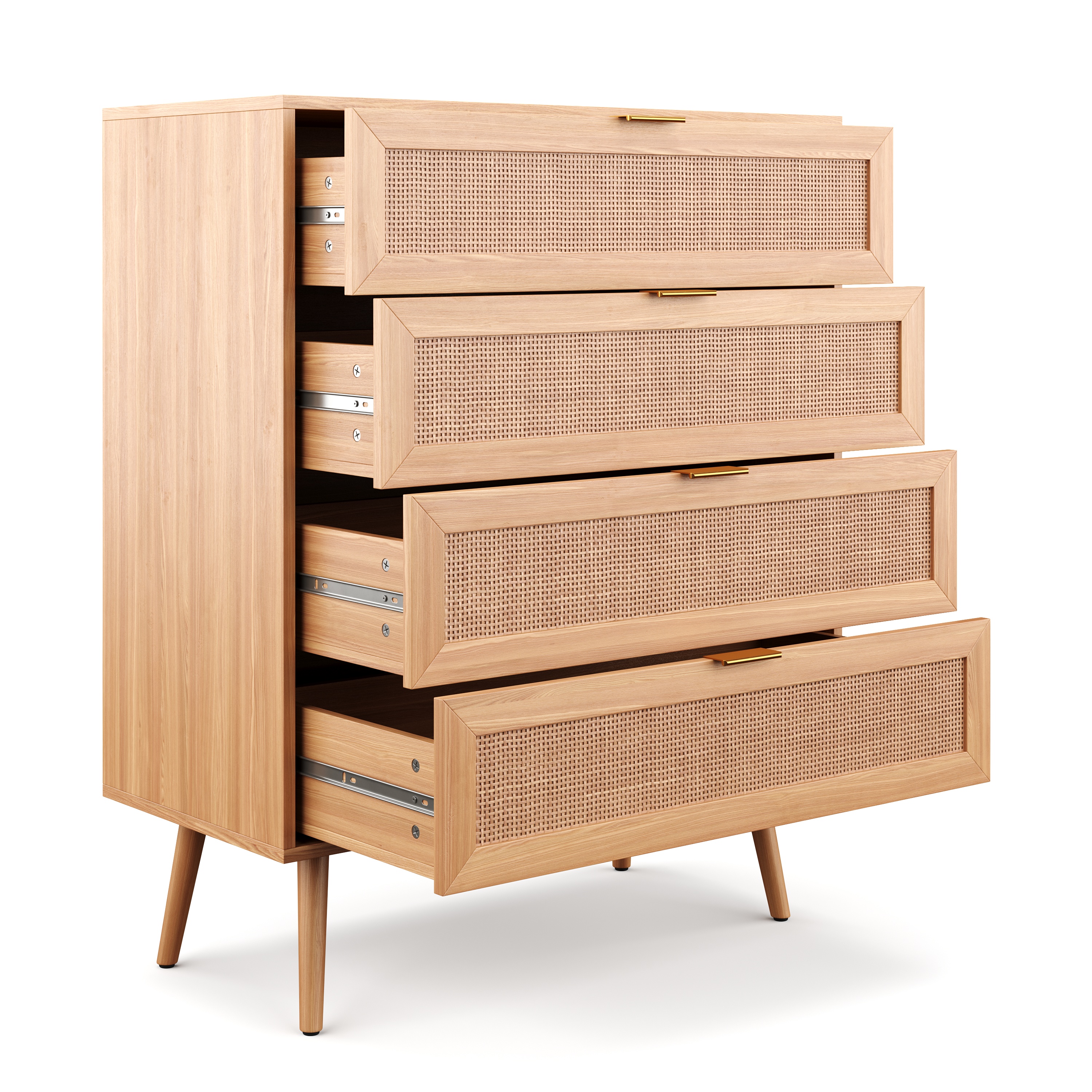 Kommode Holz ARNO 4 Schubladen 80 x 97 cm