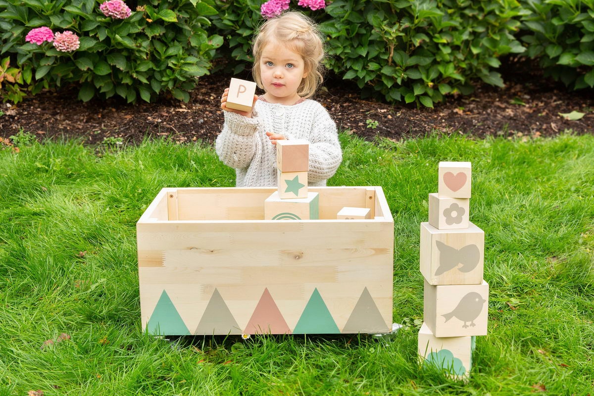 MUDDY BUDDY® Truhe »Treasure Hunter« Outdoor Spieltruhe + Spielwürfel, natur