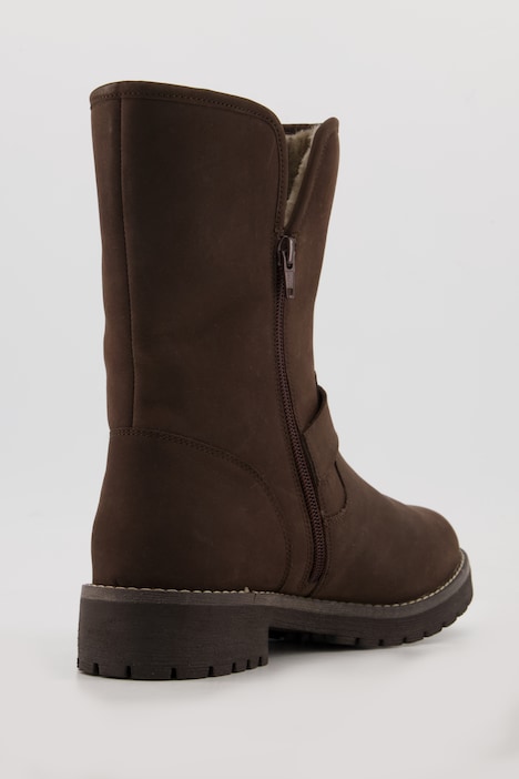 Leder-Boots, Wachsleder, Webpelzfutter, Weite H