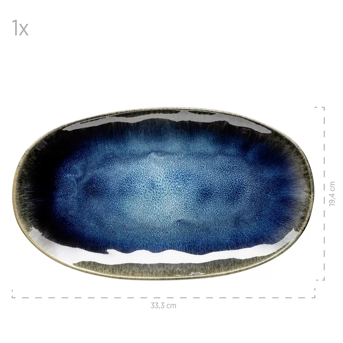 Servierplatten-Set 3tlg. FROZEN Blau