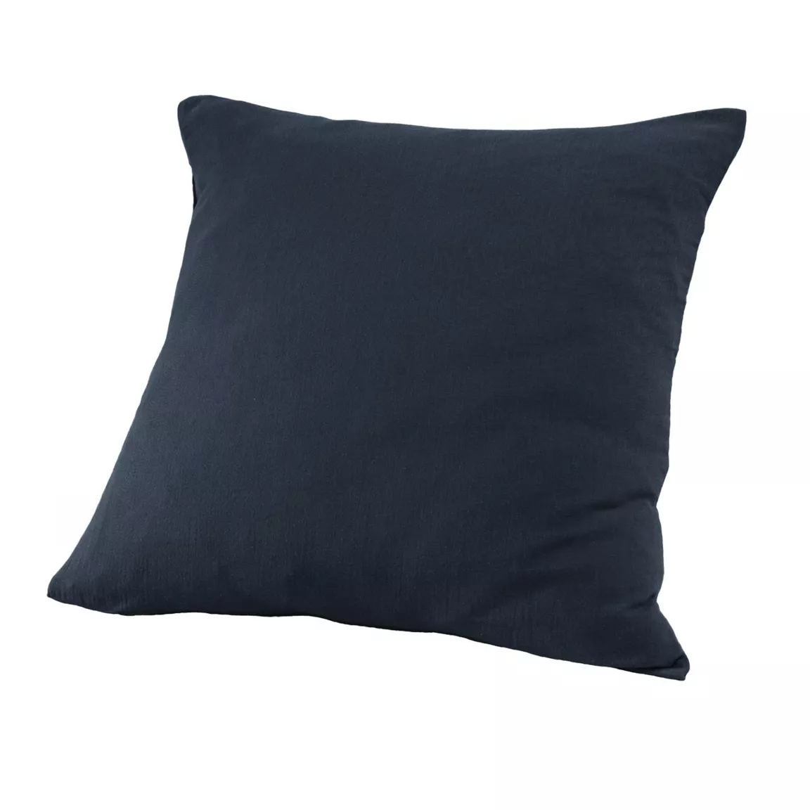 Taie d'oreiller carrée gaze de coton (60 x 60 cm) Gaïa Bleu nuit