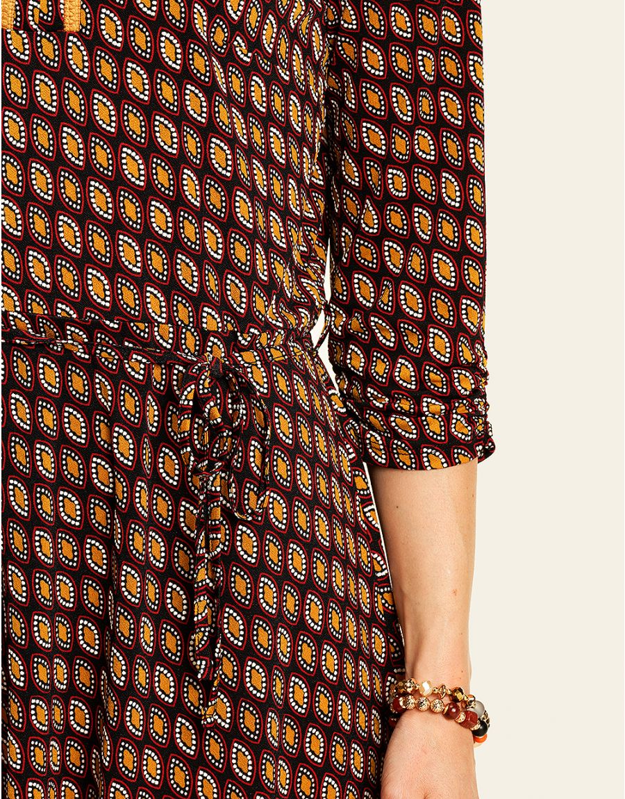 Robe bordeaux doré