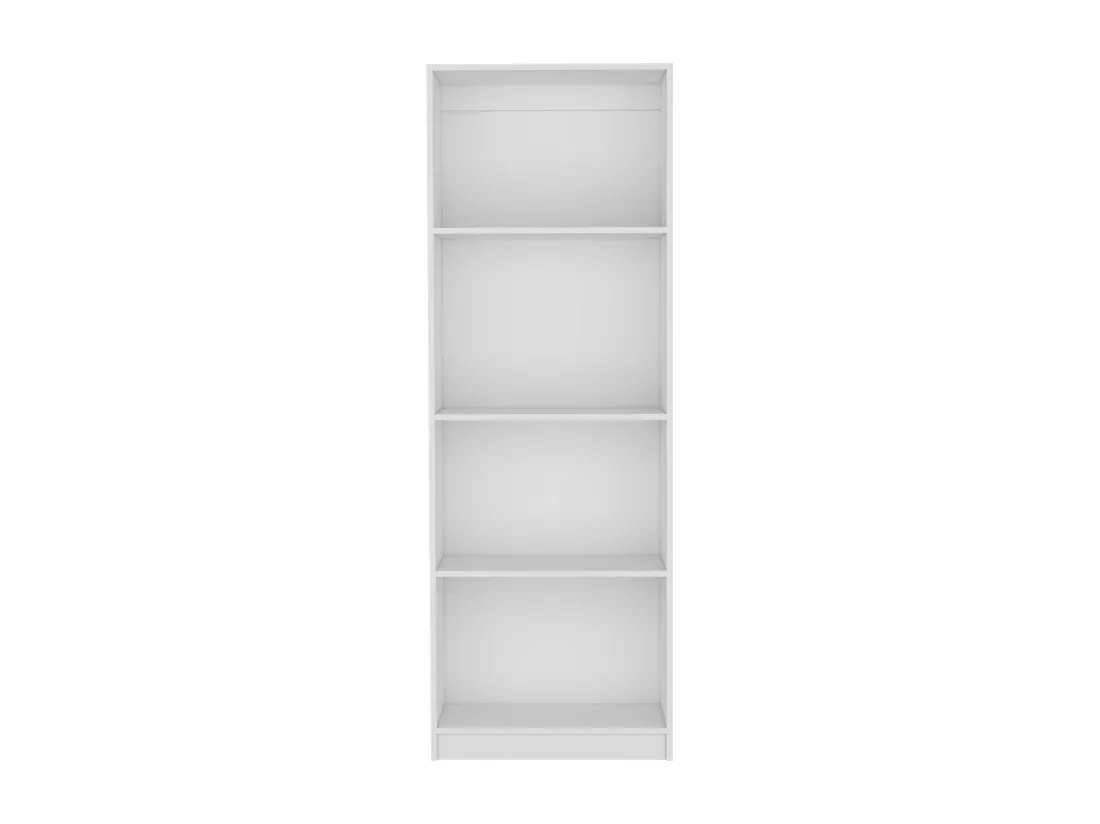 Bibliothèque Home Office en mélamine avec 4 étagères ouvertes, 180.60 cm X 62.73 cm X 29.71 cm , Blanc