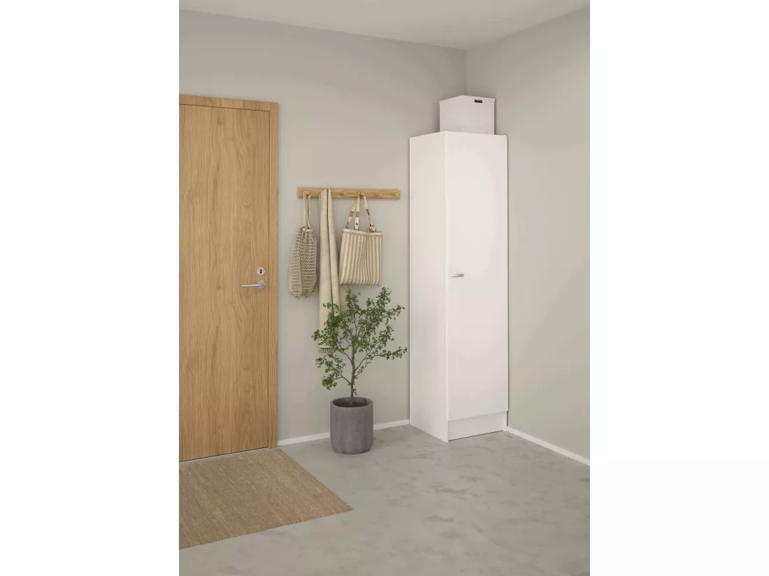 Grande Garde-robe Airone, Meubles de chambre, Penderie de plain-pied, Placard à vêtements, 49x47 h200 cm, Blanc