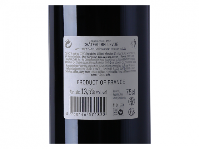 Saint-Emilion grand cru - AOC - 2013 Château Bellevue Rouge