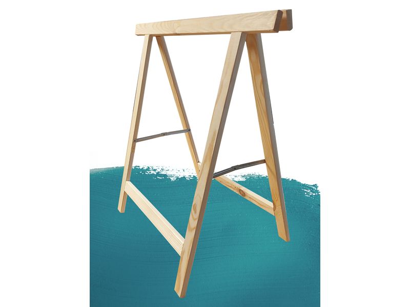 Holz Zollhaus Bockleiter aus Fichte 75 x 75 cm, Naturfarben Arbeitsbock