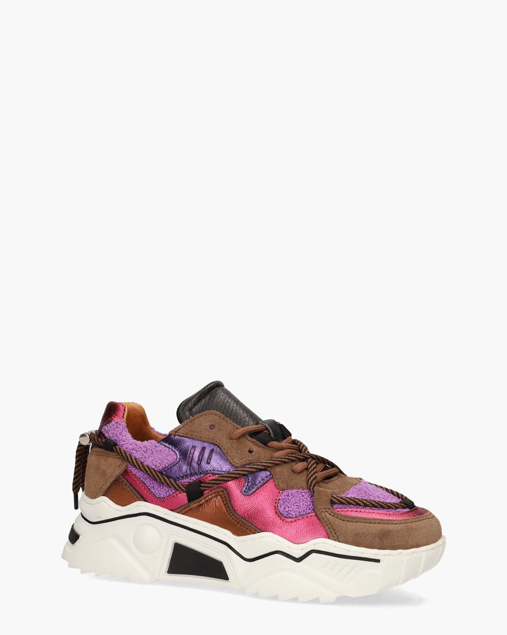 DWRS Label Jupiter Terry Bruin/Multicolor Damessneakers