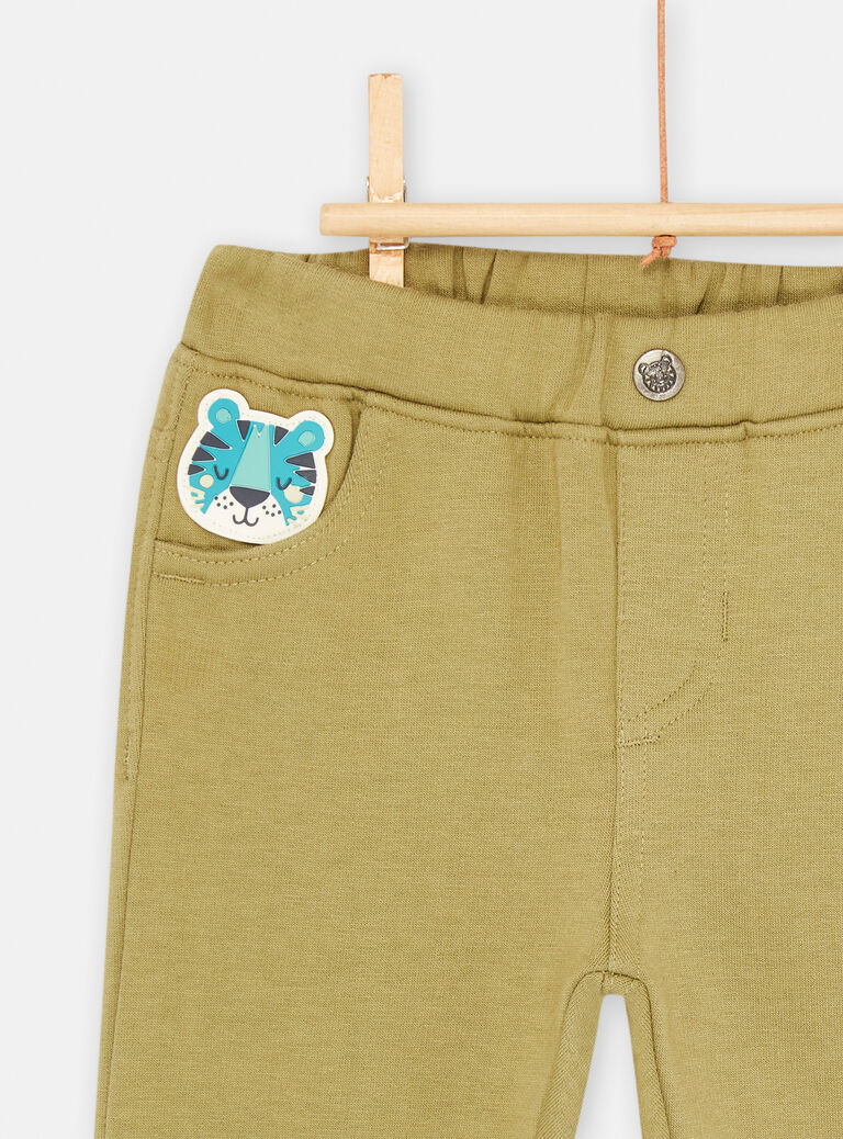 Pantalon vert kiwi à motifs animaux pour bébé garçon