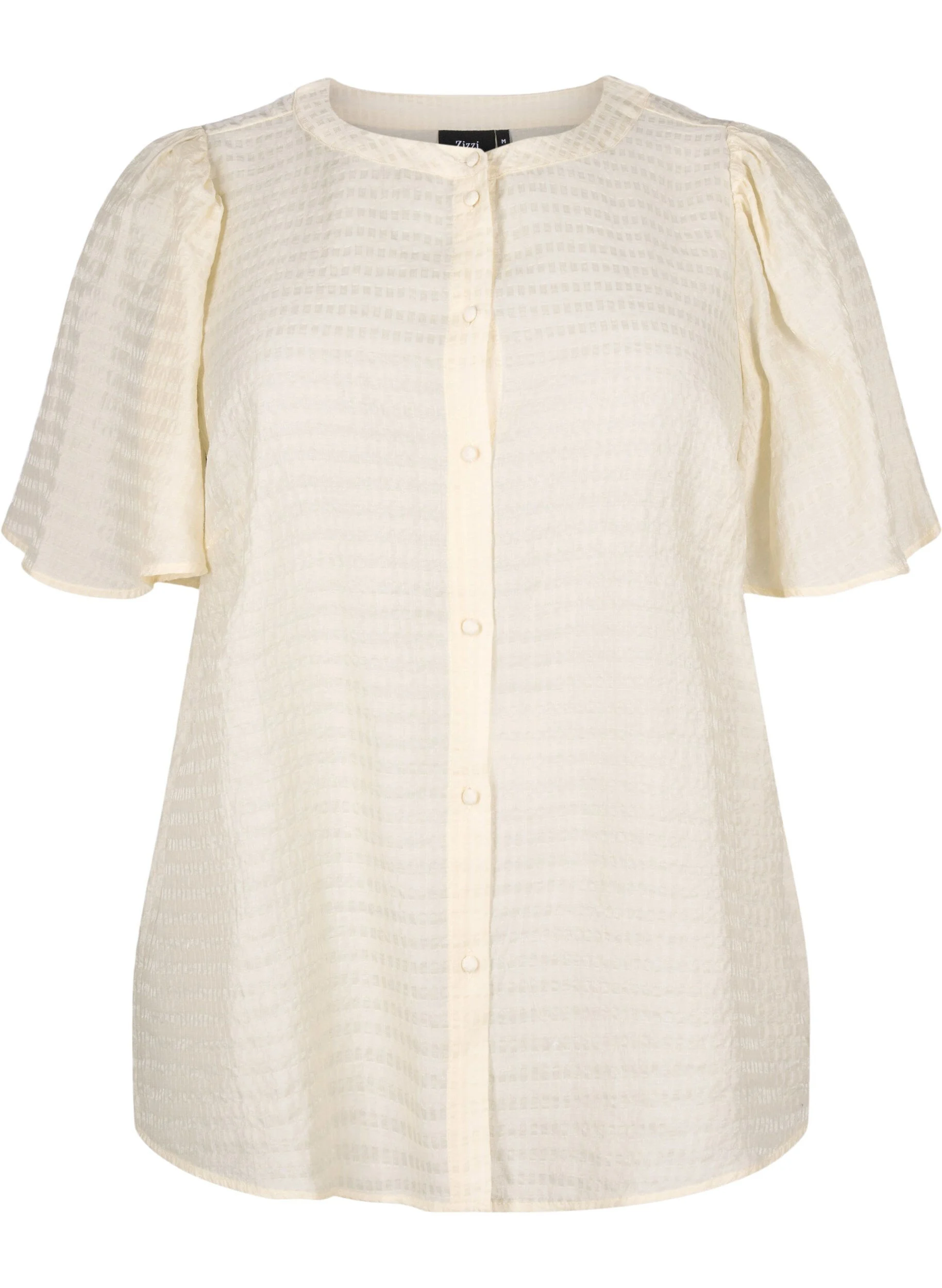 Lyocell skjortebluse med tekstur