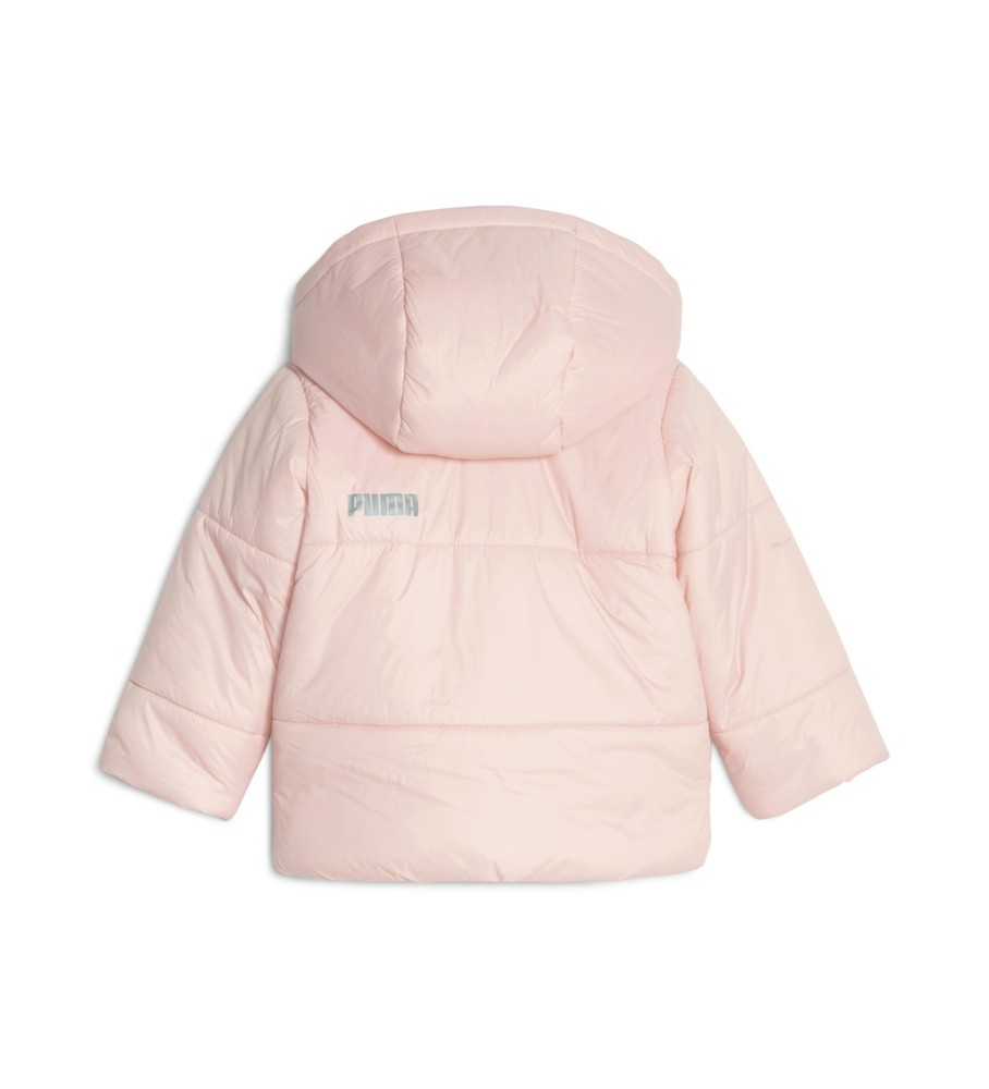 Jaqueta acolchoada Puma Minicats com capuz, rosa