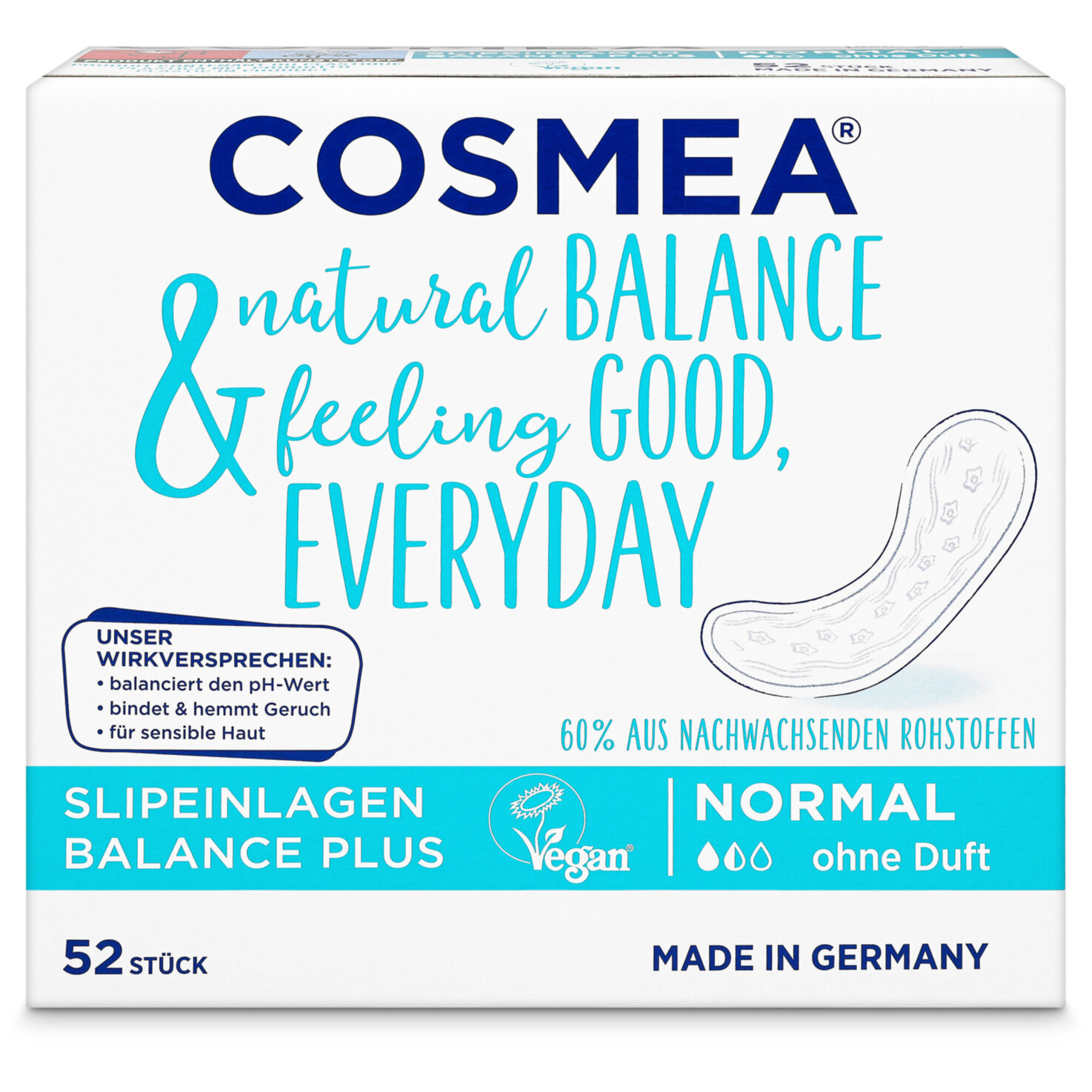 COSMEA Slipeinlagen Balance Normal 52 Stück