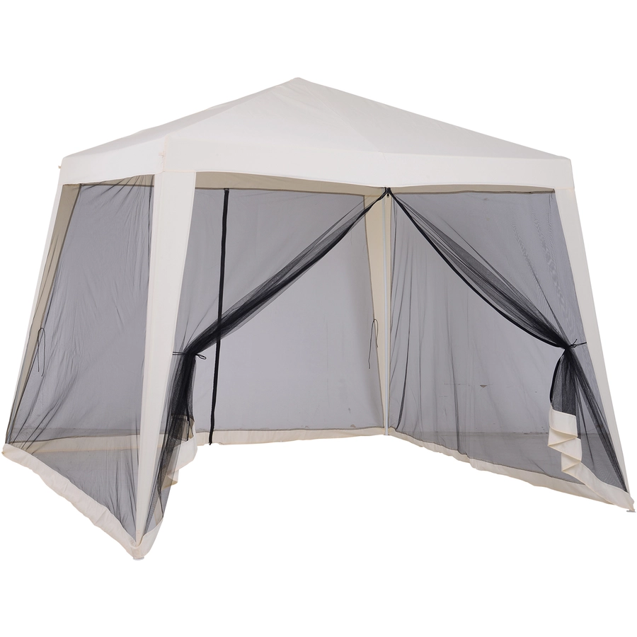 Outsunny Pavillon mit Moskitonetz beige