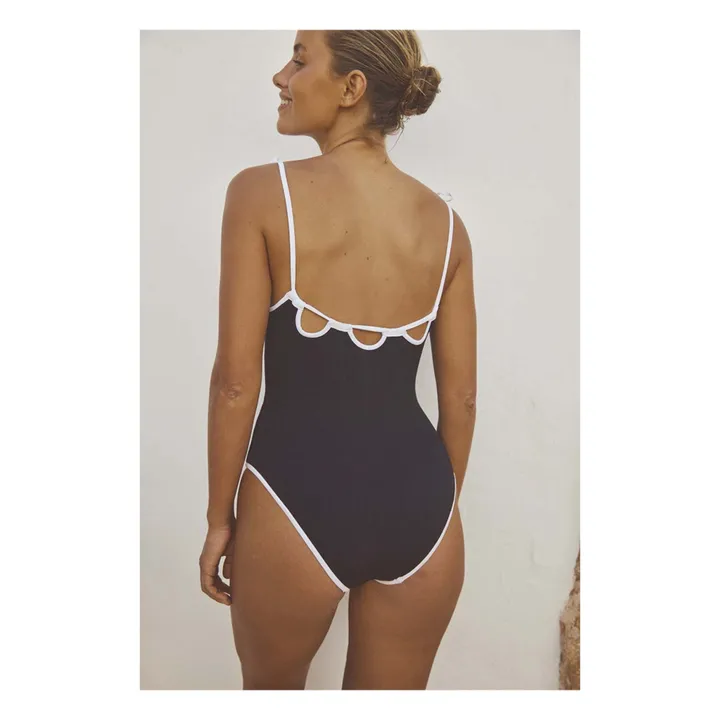 Anja Paris Maillot 1 Pièce Côtelé Le Rêveur | Noir