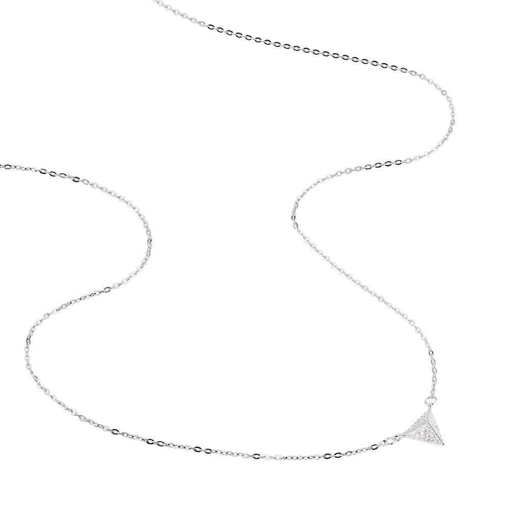 Collier Cleofa Argent Blanc Oxyde De Zirconium
