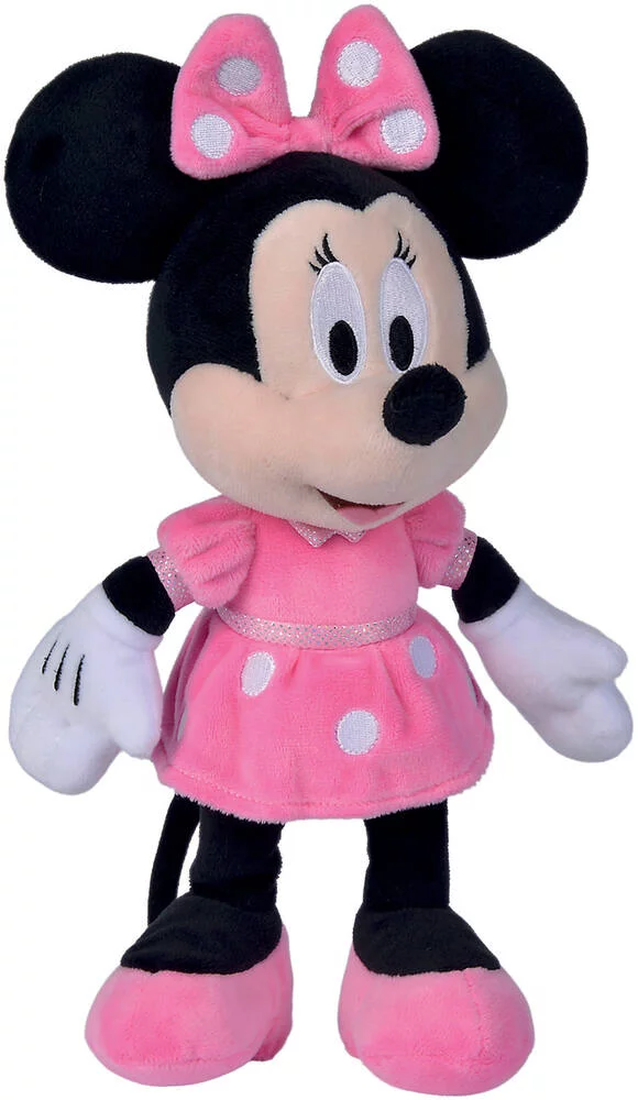 DISNEY - PELUCHE MINNIE ROBE ROSE 25 CM