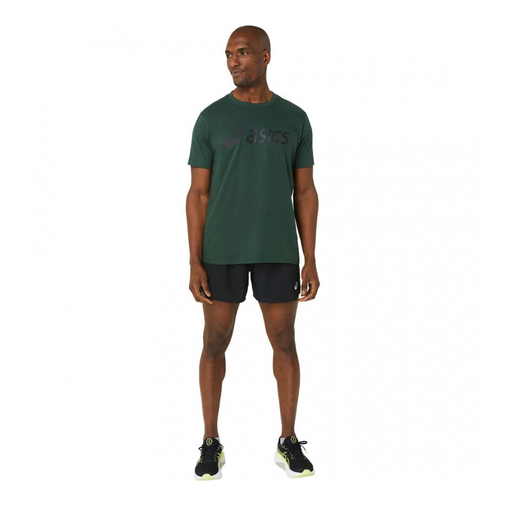 Asics ASICS BIG LOGO - Tee-shirt Homme rain forest/performance black