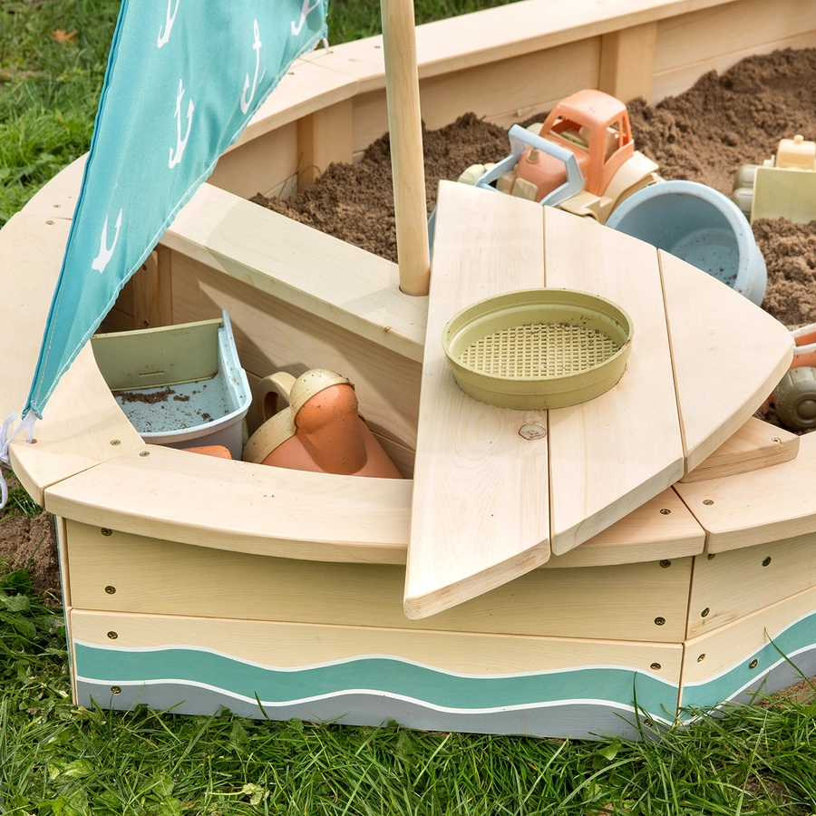 MUDDY BUDDY® Sandkasten Anchor Lover, natur-petrolblau