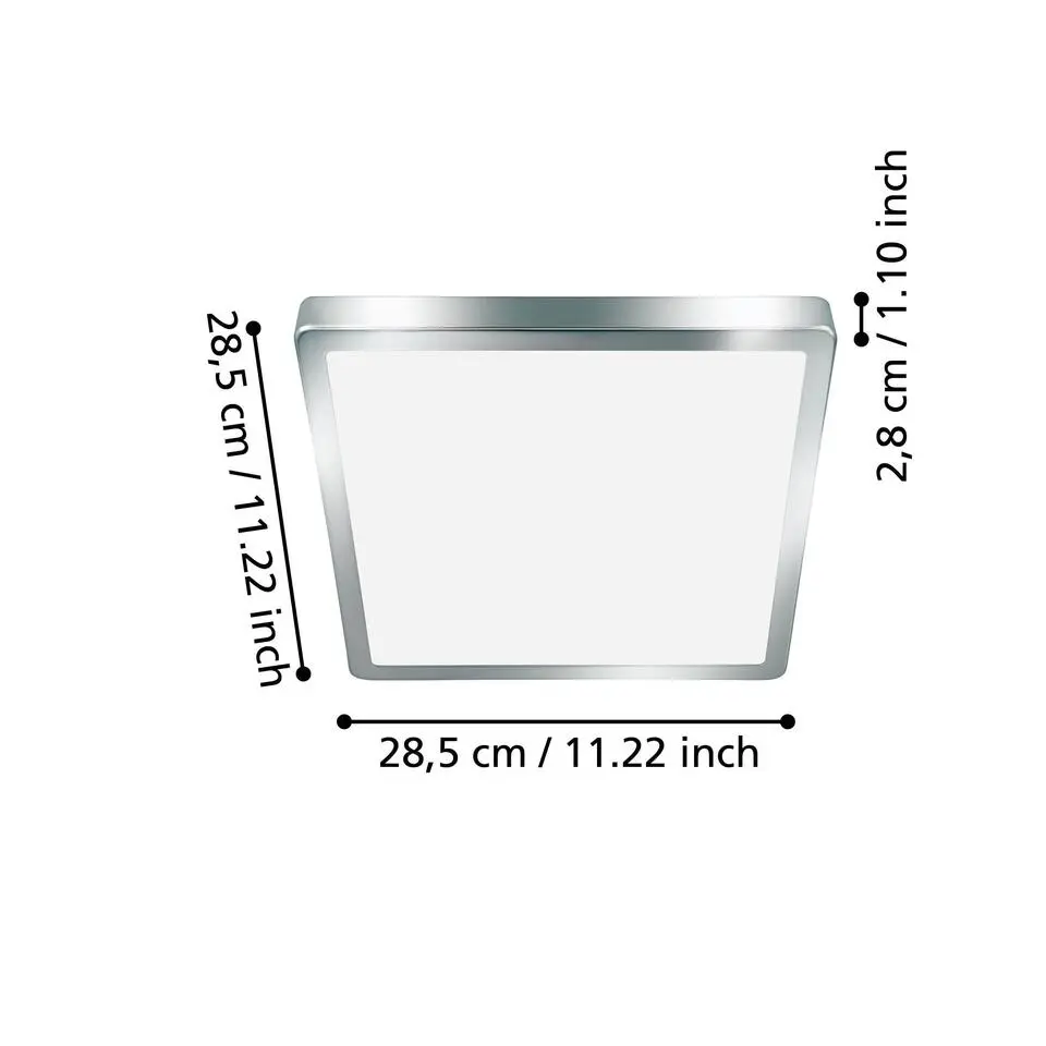 EGLO Fueva 5 Plafonnière - LED - 28.5 cm - Chroom