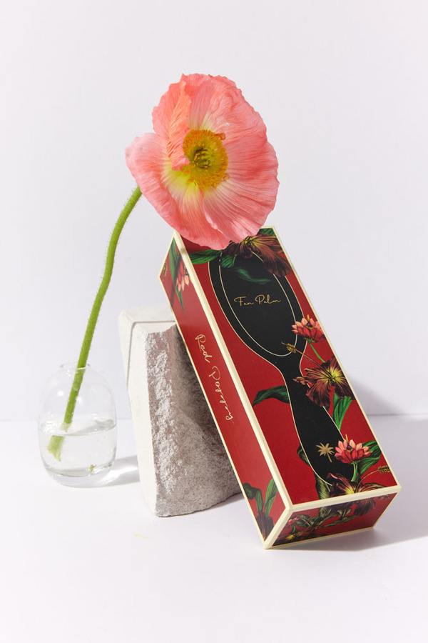 Fan Palm Hair Brush Red Poppy Medium