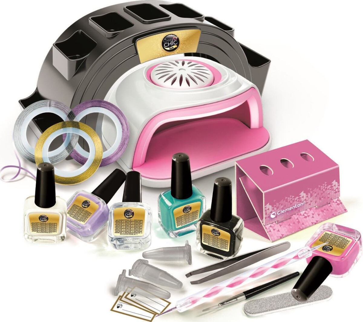 Crazy Chic - Negle Salon Sæt Med Negletørrer - Passion Nails
