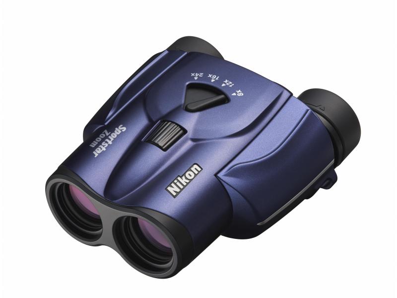 Nikon Fernglas Sportstar Zoom 8-24 x 25 Blau Fernglas für schnelles und stufenloses Zoomen