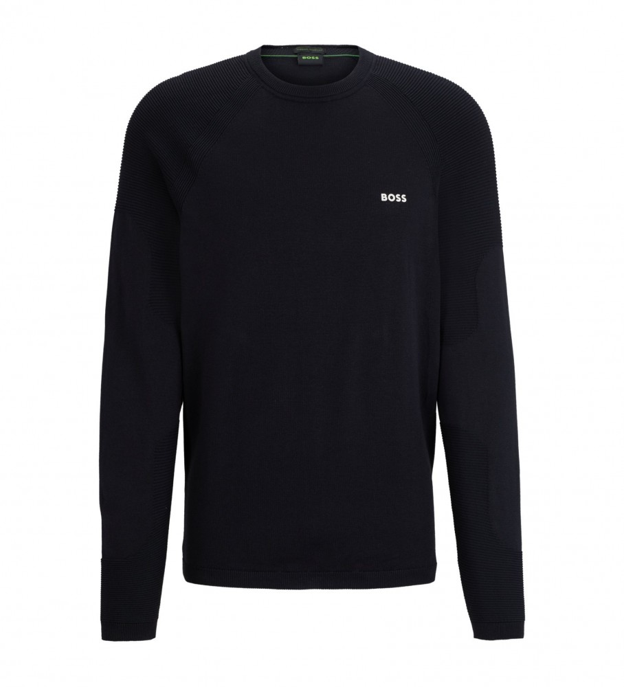 Camisa BOSS com Logo Regular Azul Marinho