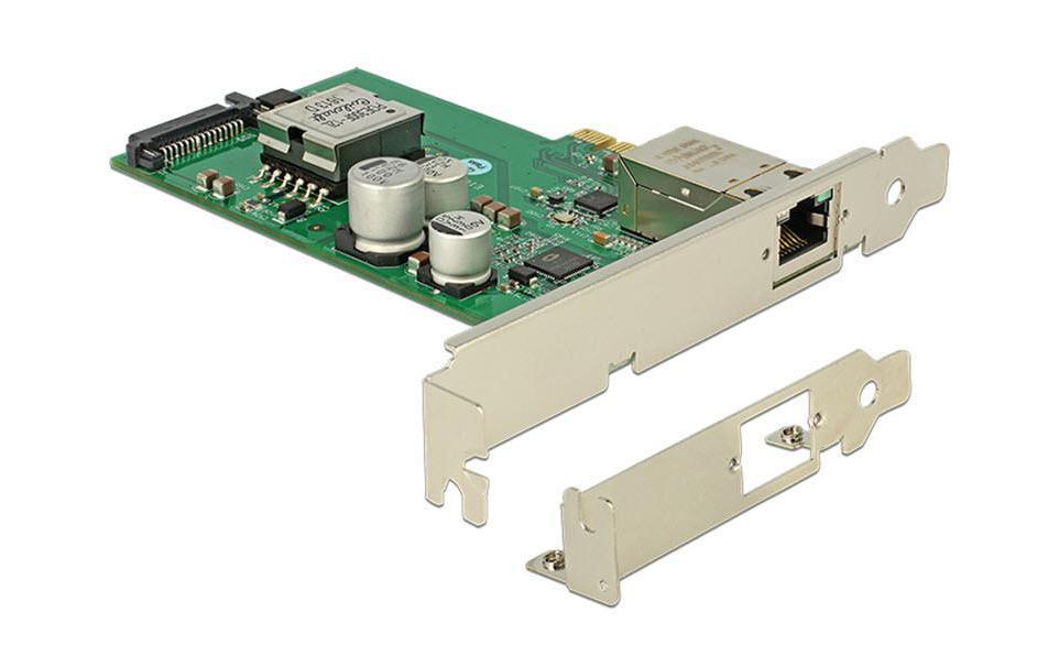 Netzwerkkarte mit PoE+ Unterstützung<br>Delock PCI Express Karte zu 1 x Gigabit LAN PoE+ RJ45