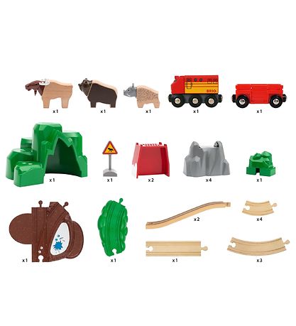 BRIO World Eisenbahnset - Nordic Animal Set - 26 Teile 33988