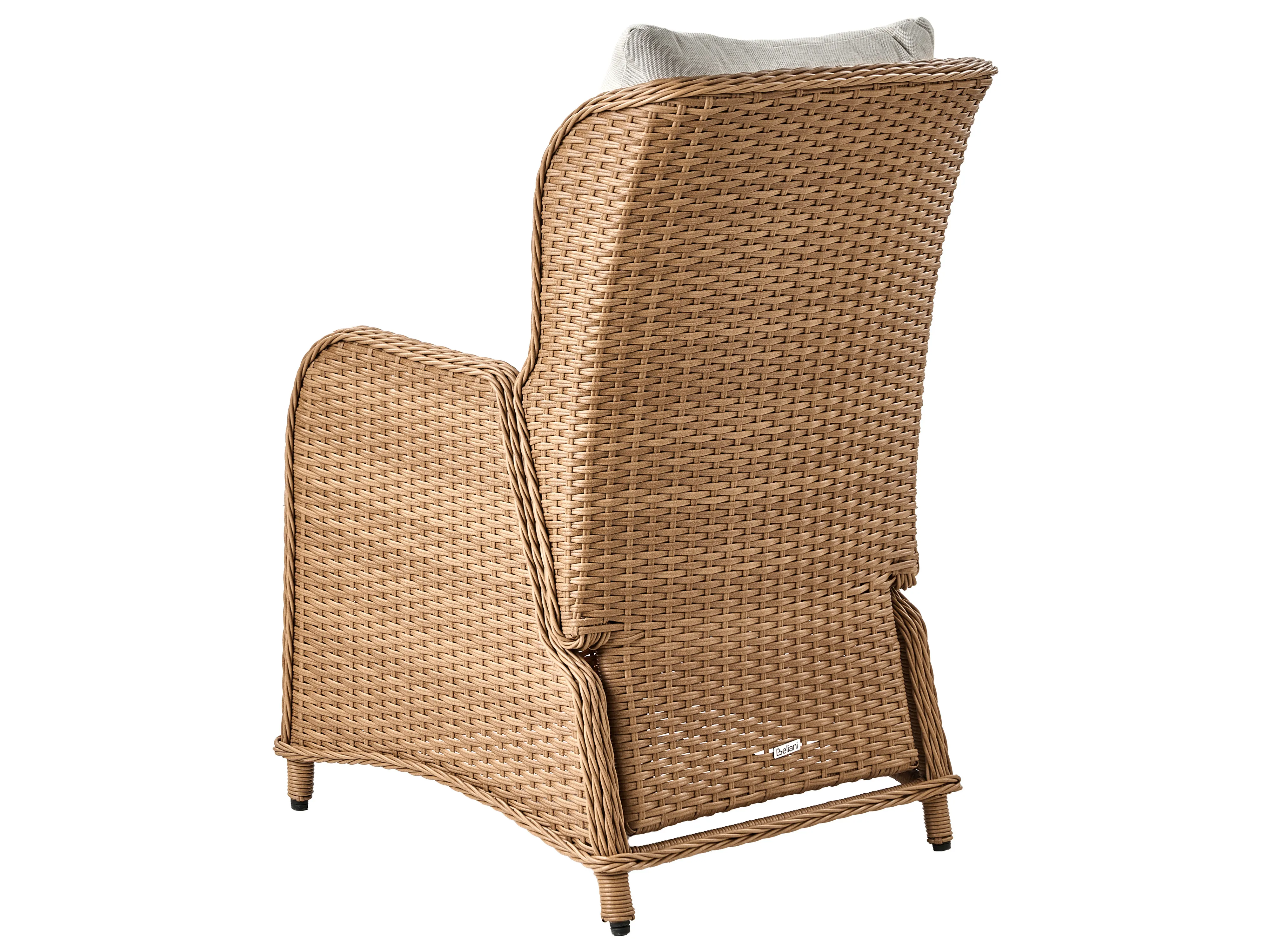 Loungeset met tafel en ottomaan 2-zits PONZA PE rotan Bruin
